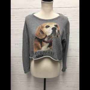 Forever 21 aspca dog cropped sweatshirt medium